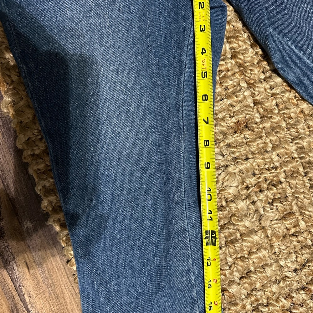 Belle by Kim Gravel Blue Cropped Jeans with Floral Design - Picture 6 of 7